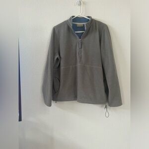 Liz Claiborne Grey Fleece 1/4 Zip Size L